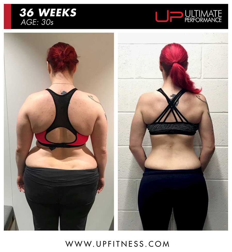 Katherine M 36 week female fat loss - back view